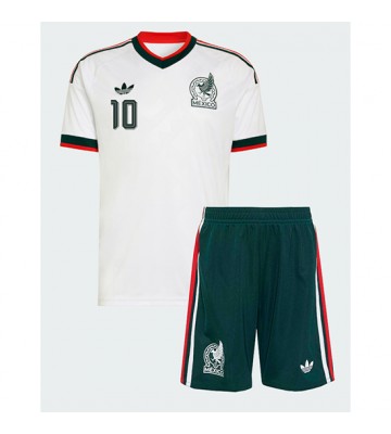 Mexico Alexis Vega #10 Udebanetrøje Børn VM 2026 Kortærmet (+ Korte bukser)